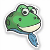 Glimlachende Kikker Sticker (Voorkant)
