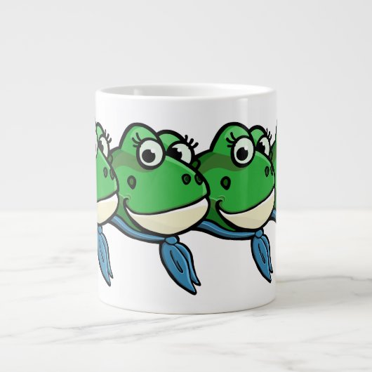 Glimlachende Kikkers Grote Koffiekop (Voorkant)