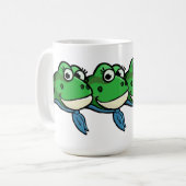 Glimlachende Kikkers Koffiemok (Voorkant links)