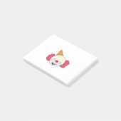 Glimlachende Kleine Clown Post-it® Notes (Schuin)