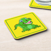Glimlachende krokodil Cartoon-64836 Bier Onderzetter (Linkerzijde)