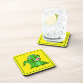 Glimlachende krokodil Cartoon-64836 Bier Onderzetter (Rechterzijde)
