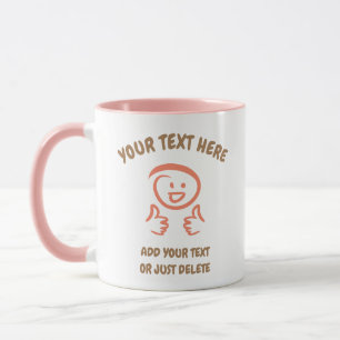 Glimlachende / lachende emoji gezicht duimen omhoo mok