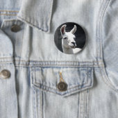 Glimlachende Lama Knop Ronde Button 5,7 Cm (In situ)