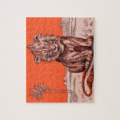 glimlachende leeuw legpuzzel (Verticaal)