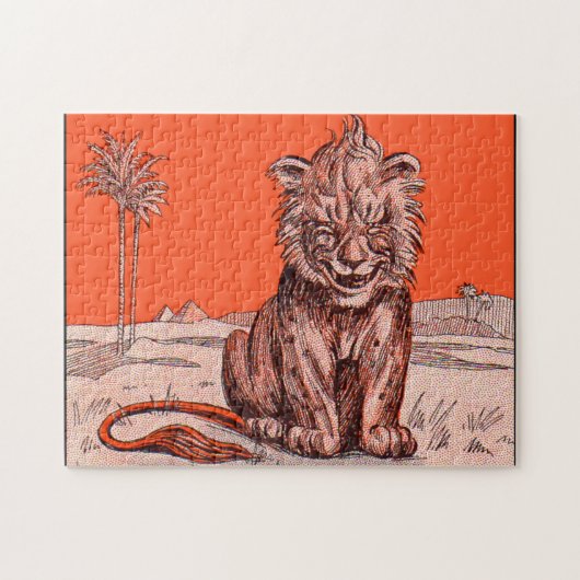 glimlachende leeuw legpuzzel (Horizontaal)