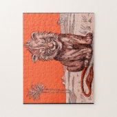 glimlachende leeuw legpuzzel (Verticaal)