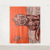 glimlachende leeuw wandkleed (Voorkant)