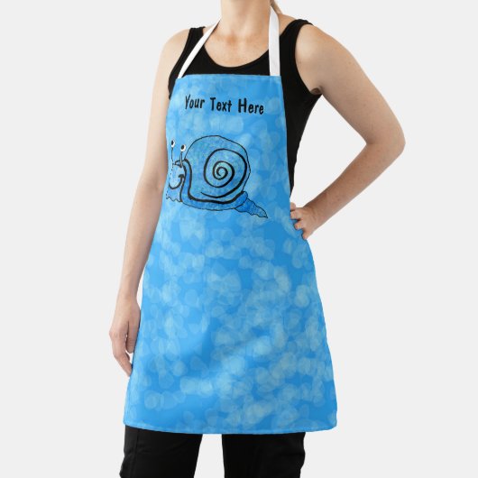 Glimlachende Leuke Snail blauwe das Dye Patterned Schort (Insitu)