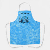 Glimlachende Leuke Snail blauwe das Dye Patterned  Schort (Voorkant)