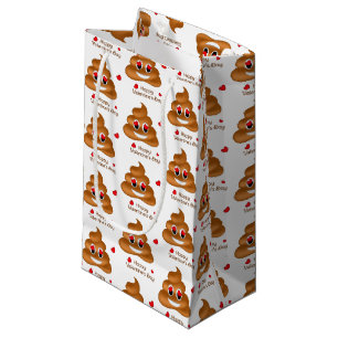 Glimlachende Love Poop Emoji Valentijnsdag Gift Ba Klein Cadeauzakje