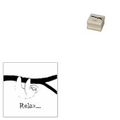 Glimlachende luiaard met hartneus Relax Rubberstempel (Gestempeld)
