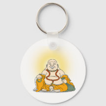 Glimlachende Maitreya Boeddha Sleutelhanger