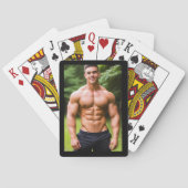 Glimlachende mannelijke bodybuilder | Speelkaarten (Achterkant)