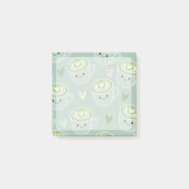 glimlachende matcha latte koppen Post-It Notes