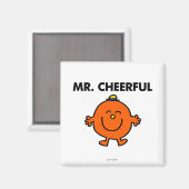 Glimlachende meneer Cheerful Magneet (Voorkant / Achterkant)