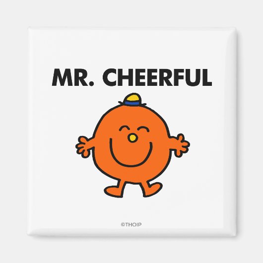 Glimlachende meneer Cheerful Magneet (Voorkant)