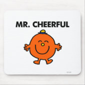 Glimlachende meneer Cheerful Muismat (Voorkant)