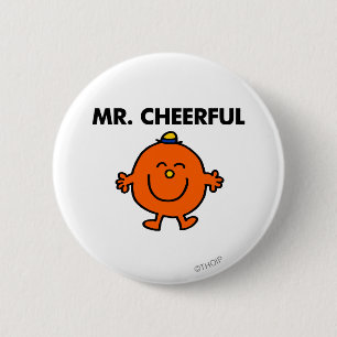 Glimlachende meneer Cheerful Ronde Button 5,7 Cm