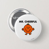 Glimlachende meneer Cheerful Ronde Button 5,7 Cm (Voorkant /achterkant)