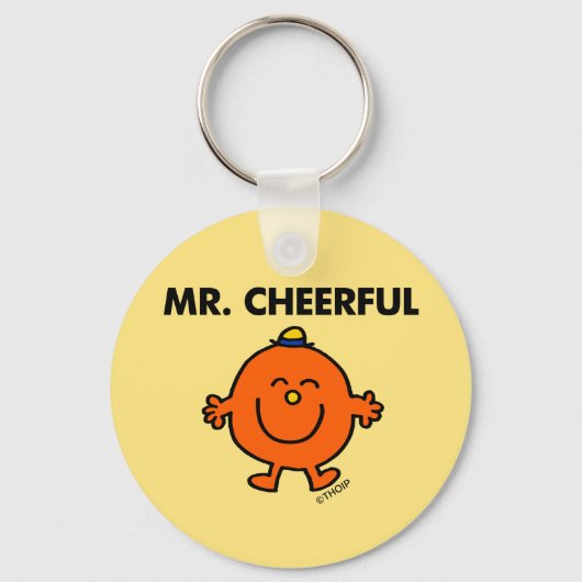 Glimlachende meneer Cheerful Sleutelhanger (Voorkant)