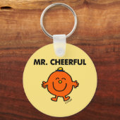 Glimlachende meneer Cheerful Sleutelhanger (Achterkant)