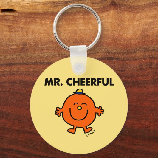 Glimlachende meneer Cheerful Sleutelhanger (Voorkant)