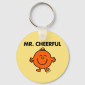 Glimlachende meneer Cheerful Sleutelhanger (Achterkant)