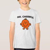 Glimlachende meneer Cheerful Tri-Blend Shirt (Voorkant)