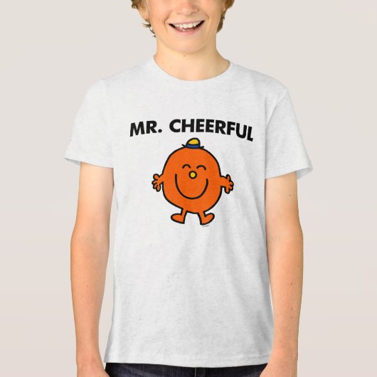 Glimlachende meneer Cheerful Tri-Blend Shirt (Voorkant)