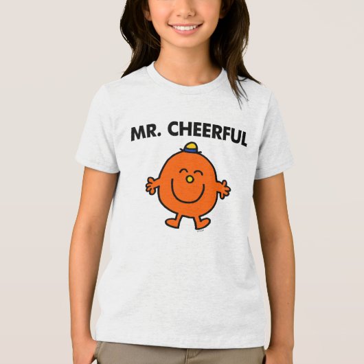 Glimlachende meneer Cheerful Tri-Blend Shirt (Voorkant)