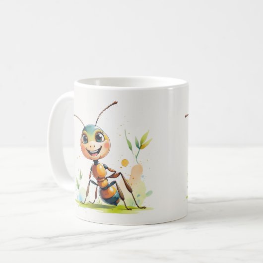 Glimlachende mier Mok Unique Coffee Cup (Voorkant links)