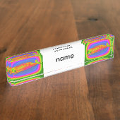 glimlachende naamplaat walvisbureau naambordje (Zijkant)