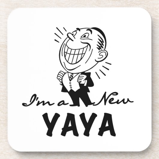 Glimlachende New Yaya Tshirts en geschenken Bier Onderzetter (Voorkant)