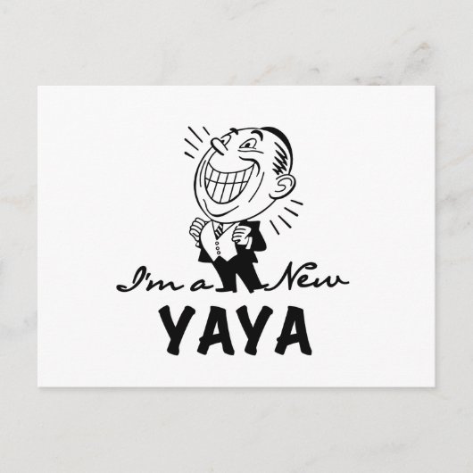 Glimlachende New Yaya Tshirts en geschenken Briefkaart (Voorkant)