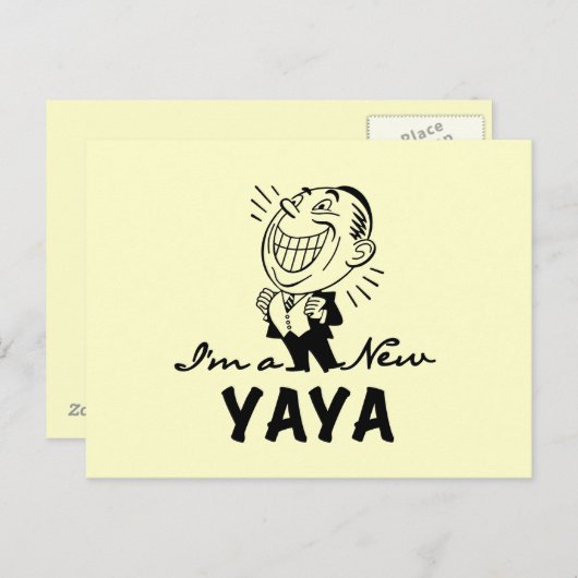 Glimlachende New Yaya Tshirts en geschenken Briefkaart (Voorkant / Achterkant)