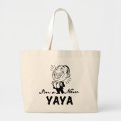 Glimlachende New Yaya Tshirts en geschenken Grote Tote Bag (Voorkant)
