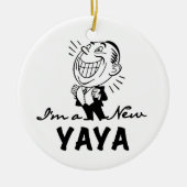 Glimlachende New Yaya Tshirts en geschenken Keramisch Ornament (Voorkant)