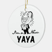 Glimlachende New Yaya Tshirts en geschenken Keramisch Ornament (Links)