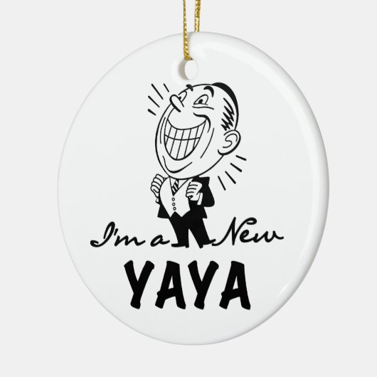 Glimlachende New Yaya Tshirts en geschenken Keramisch Ornament (Links)