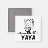 Glimlachende New Yaya Tshirts en geschenken Magneet (Voorkant / Achterkant)