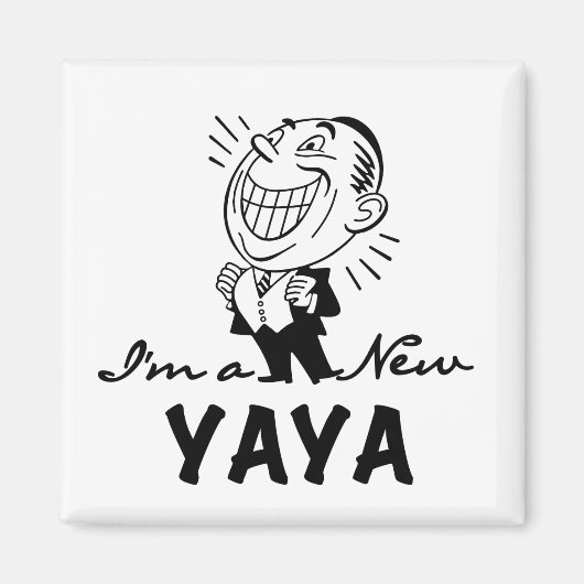 Glimlachende New Yaya Tshirts en geschenken Magneet (Voorkant)