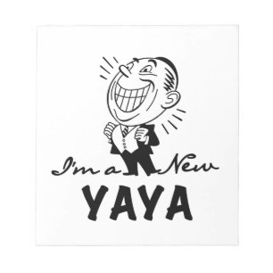 Glimlachende New Yaya Tshirts en geschenken Notitieblok