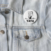 Glimlachende New Yaya Tshirts en geschenken Ronde Button 5,7 Cm (In situ)