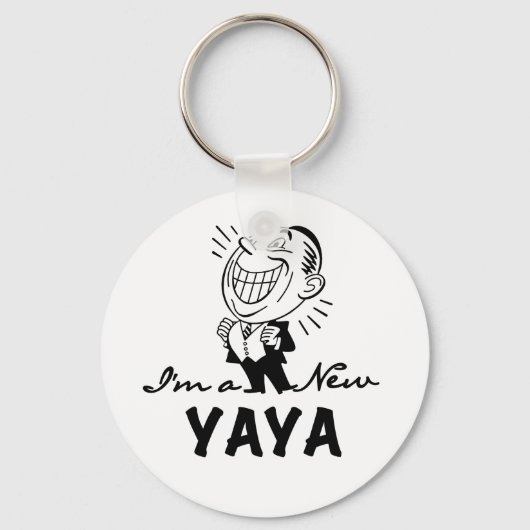 Glimlachende New Yaya Tshirts en geschenken Sleutelhanger (Voorkant)