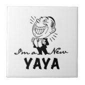 Glimlachende New Yaya Tshirts en geschenken Tegeltje (Voorkant)