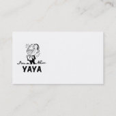 Glimlachende New Yaya Tshirts en geschenken Visitekaartje (Achterkant)