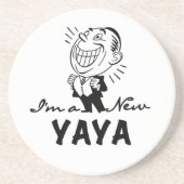 Glimlachende New Yaya Tshirts en geschenken Zandsteen Onderzetter (Voorkant)
