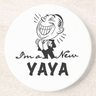 Glimlachende New Yaya Tshirts en geschenken Zandsteen Onderzetter