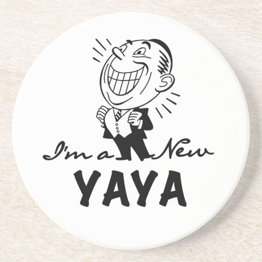 Glimlachende New Yaya Tshirts en geschenken Zandsteen Onderzetter (Voorkant)